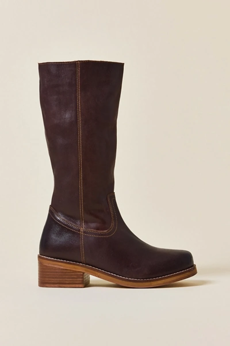 UO Leather Pull-On Boots