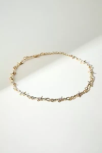 The M Jewelers Iced Out Barbwire Necklace