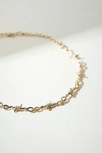 The M Jewelers Iced Out Barbwire Necklace