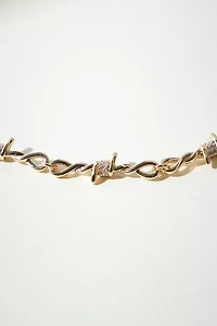 The M Jewelers Iced Out Barbwire Necklace