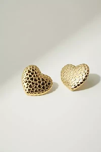 The M Jewelers Textured Heart Earrings