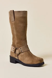 UO Suede Moto Harness Boots