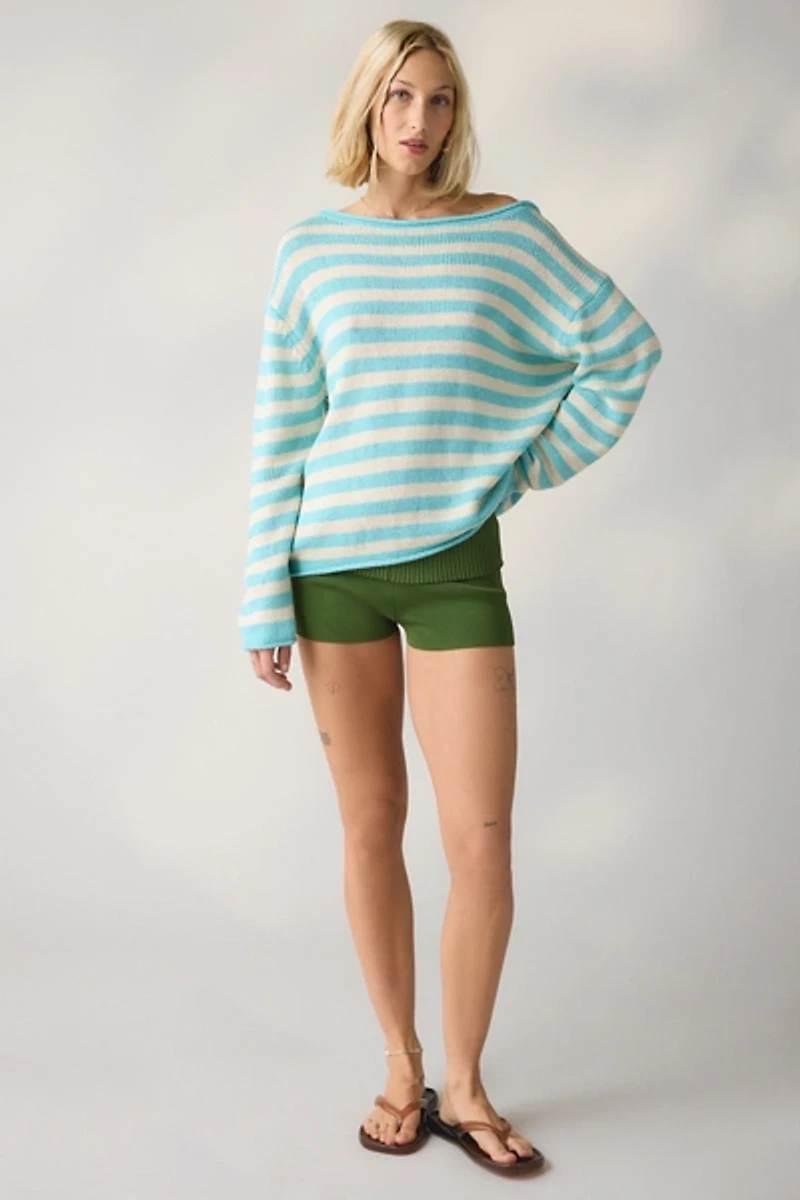 BDG Nola Cotton Blend Oversized Boatneck Sweater