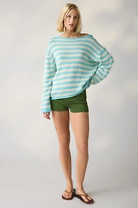 BDG Nola Cotton Blend Oversized Boatneck Sweater