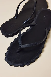 Brizza Arezzo Scalloped Thong Sandals