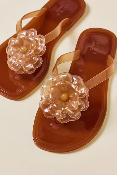 Brizza Arezzo Flower Jelly Sandals