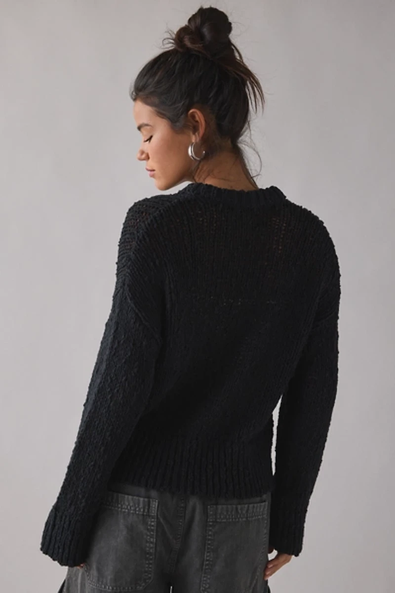 BDG Bridget Cotton Slub Knit Oversized Cardigan