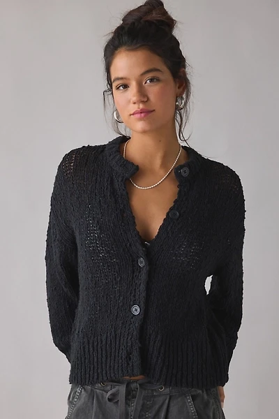 BDG Bridget Cotton Slub Knit Oversized Cardigan