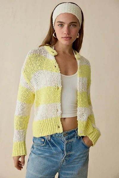BDG Bridget Cotton Slub Knit Oversized Cardigan