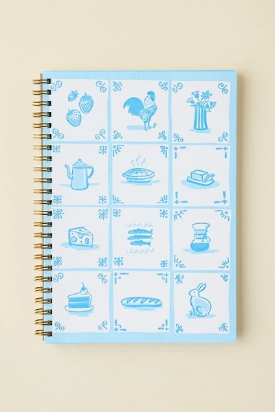 And Here We Are Delft Tile Patterned Notebook