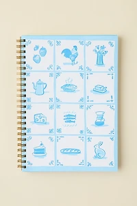 And Here We Are Delft Tile Patterned Notebook