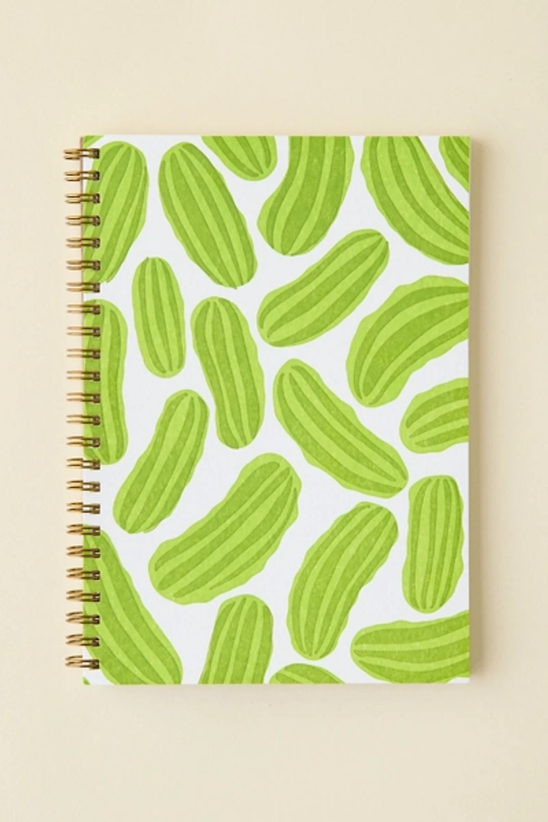 And Here We Are Pickle Patterned Notebook