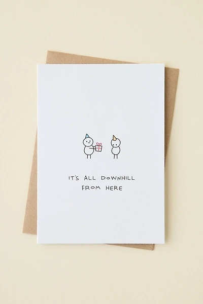 Downhill Birthday Card