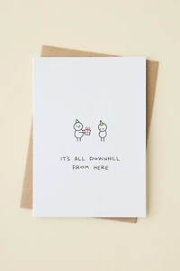 Downhill Birthday Card