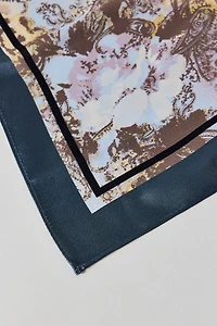 Mixed Animal Print Satin Scarf