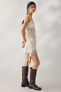 Daisy Street Flutter Sheer Lace Split-Front Flyaway Cami