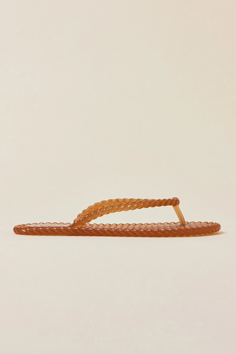 Brizza Arezzo Rope Walk Jelly Flip Flop Sandals