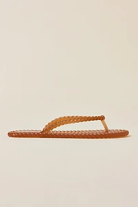 Brizza Arezzo Rope Walk Jelly Flip Flop Sandals