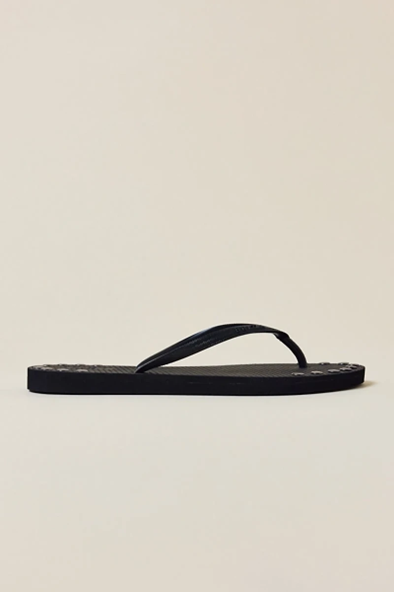 Brizza Arezzo Studded Thong Sandals