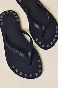 Brizza Arezzo Studded Thong Sandals