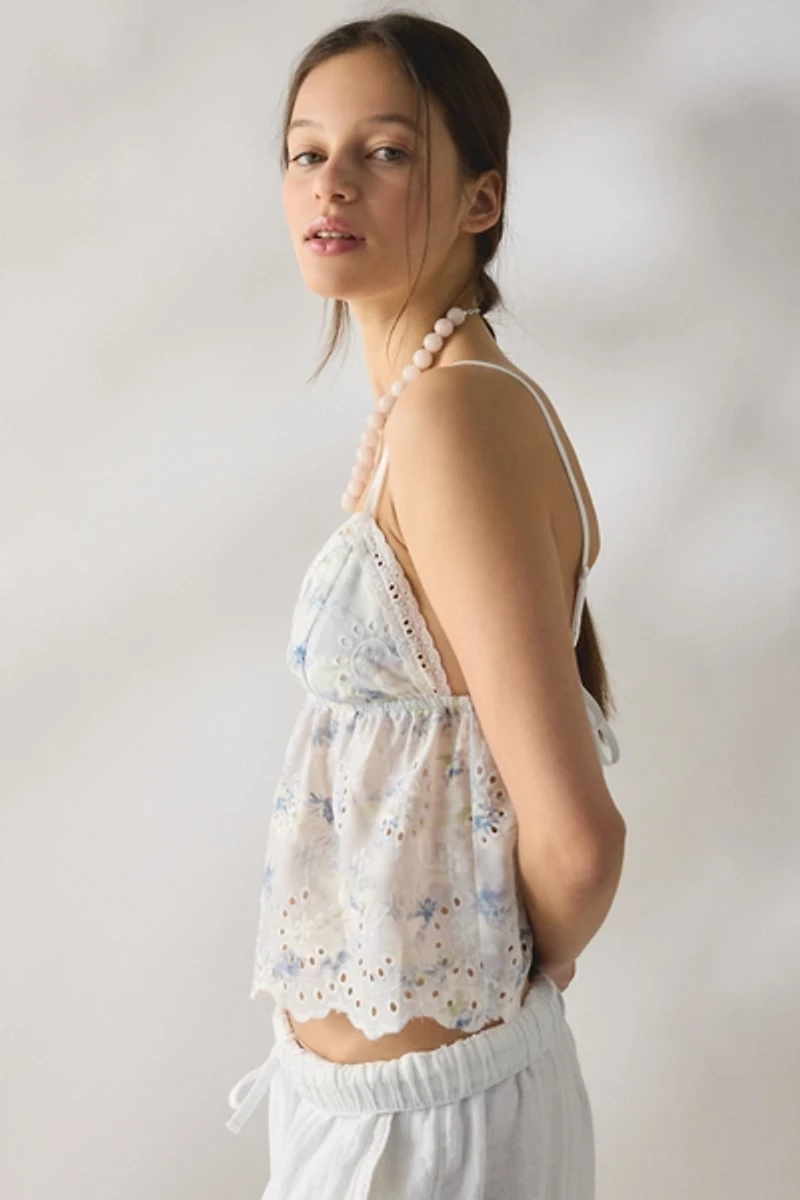 Daisy Street Petal Eyelet Lace Babydoll Cami