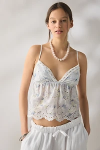 Daisy Street Petal Eyelet Lace Babydoll Cami