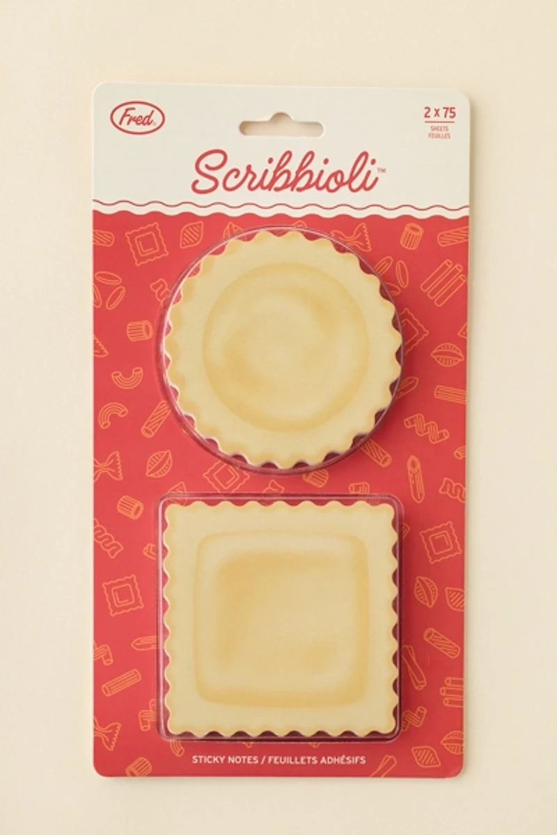 Fred & Friends Scribboli Pasta Shaped Sticky Notepad Set