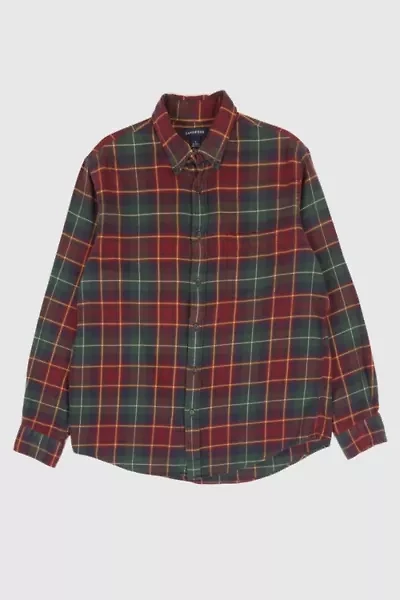 Vintgage Plaid Flannel Button-Down Shirt