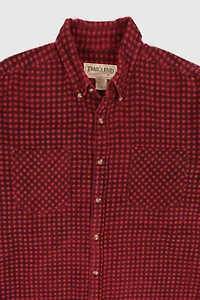 Vintage Red Flannel Button-Down Shirt