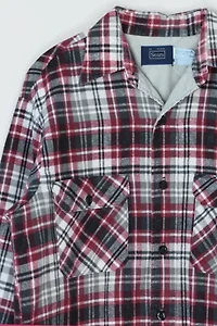 Vintage 70s Black & Red Quilted-Lined Flannel Shirt