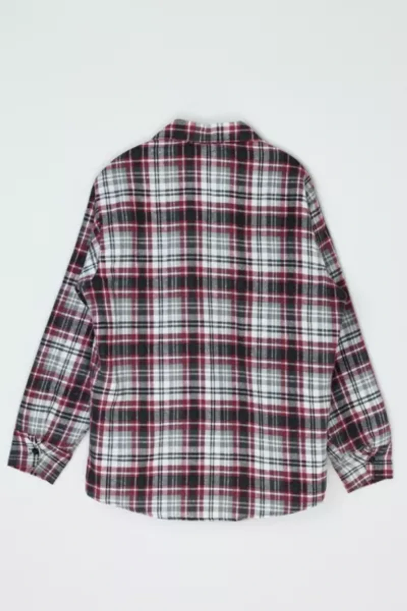 Vintage 70s Black & Red Quilted-Lined Flannel Shirt