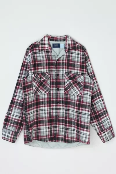 Vintage 70s Black & Red Quilted-Lined Flannel Shirt