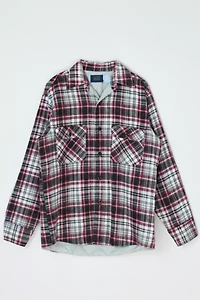 Vintage 70s Black & Red Quilted-Lined Flannel Shirt