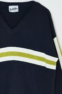 Vintage 90s Striped V-Neck Sweater