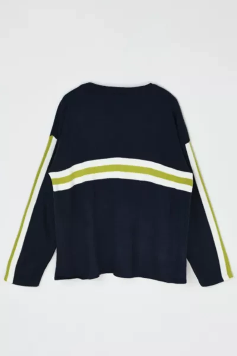 Vintage 90s Striped V-Neck Sweater