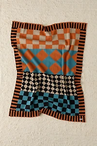Calhoun & Co. Diamond Checkerboard Knit Throw Blanket