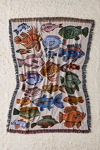 Calhoun & Co. Go Fish Tapestry Throw Blanket