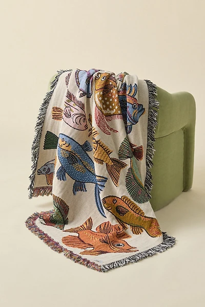 Calhoun & Co. Go Fish Tapestry Throw Blanket