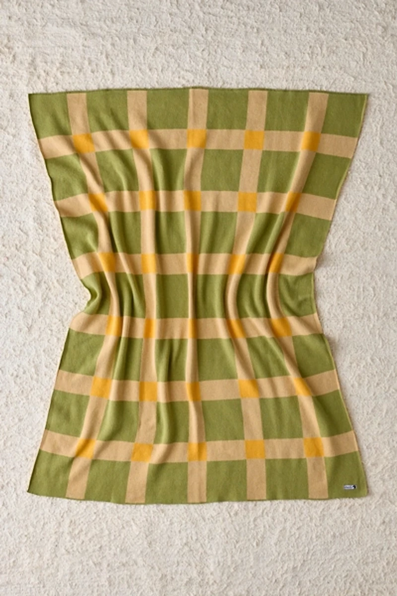 Calhoun & Co. Gingham Knit Throw Blanket