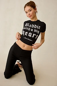 True Religion Crystal Graphic Baby Tee