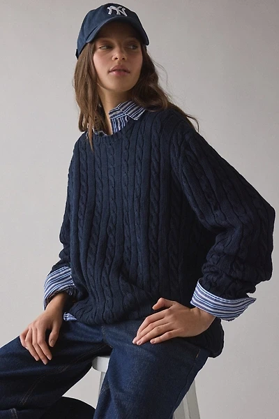 Vintage By UO Oversized Cable Knit Sweater