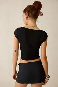 True Religion Crystal Horseshoe Keyhole Cut-Out Top