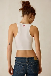 True Religion Buddha Graphic Overall Rib Tank Top