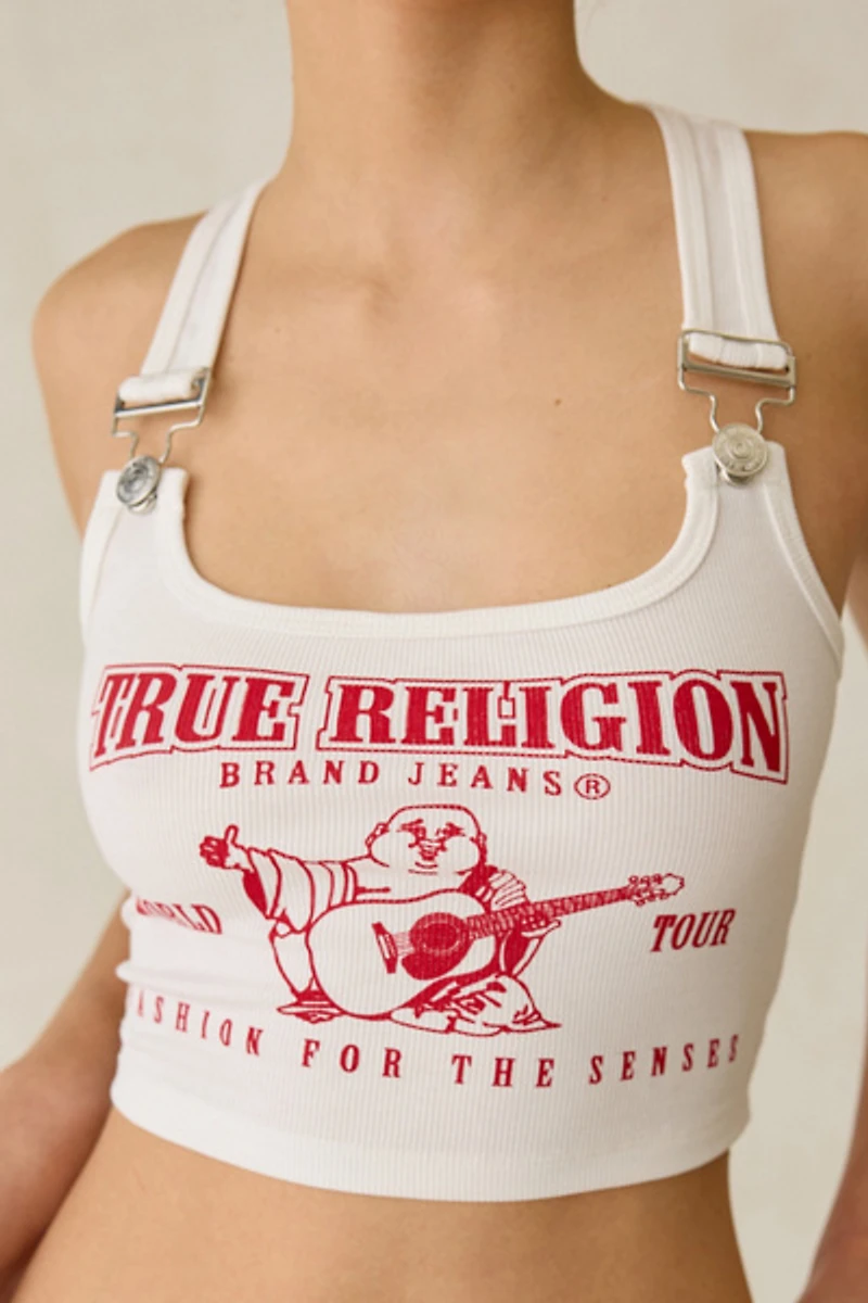 True Religion Buddha Graphic Overall Rib Tank Top