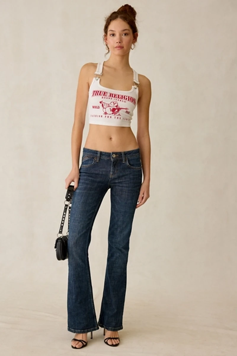 True Religion Buddha Graphic Overall Rib Tank Top