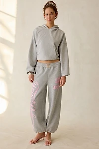 True Religion Big T Crystal Graphic Baggy Jogger Sweatpant