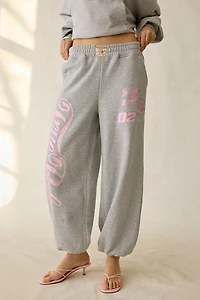 True Religion Big T Crystal Graphic Baggy Jogger Sweatpant
