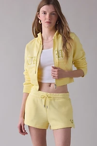 True Religion Crystal Embroidered Lounge Short