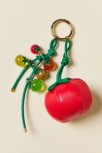 Faux Leather Tomato Keychain