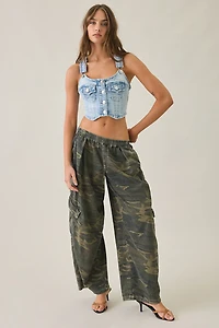 True Religion Overall Denim Corset Top